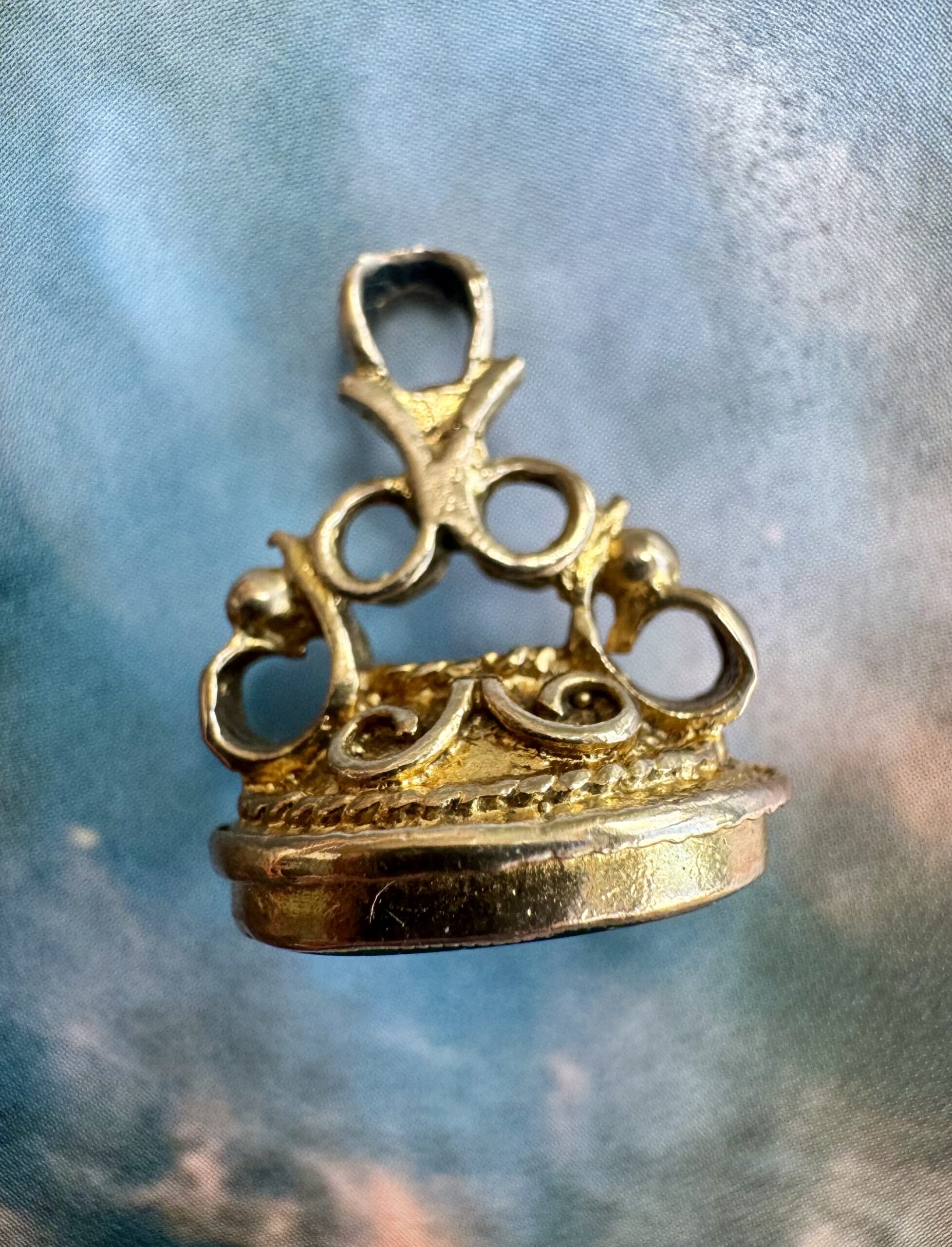 Victorian Green Agate Fob - 9ct Gold - Image 3