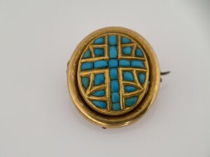 Victorian Turquoise Panel Brooch