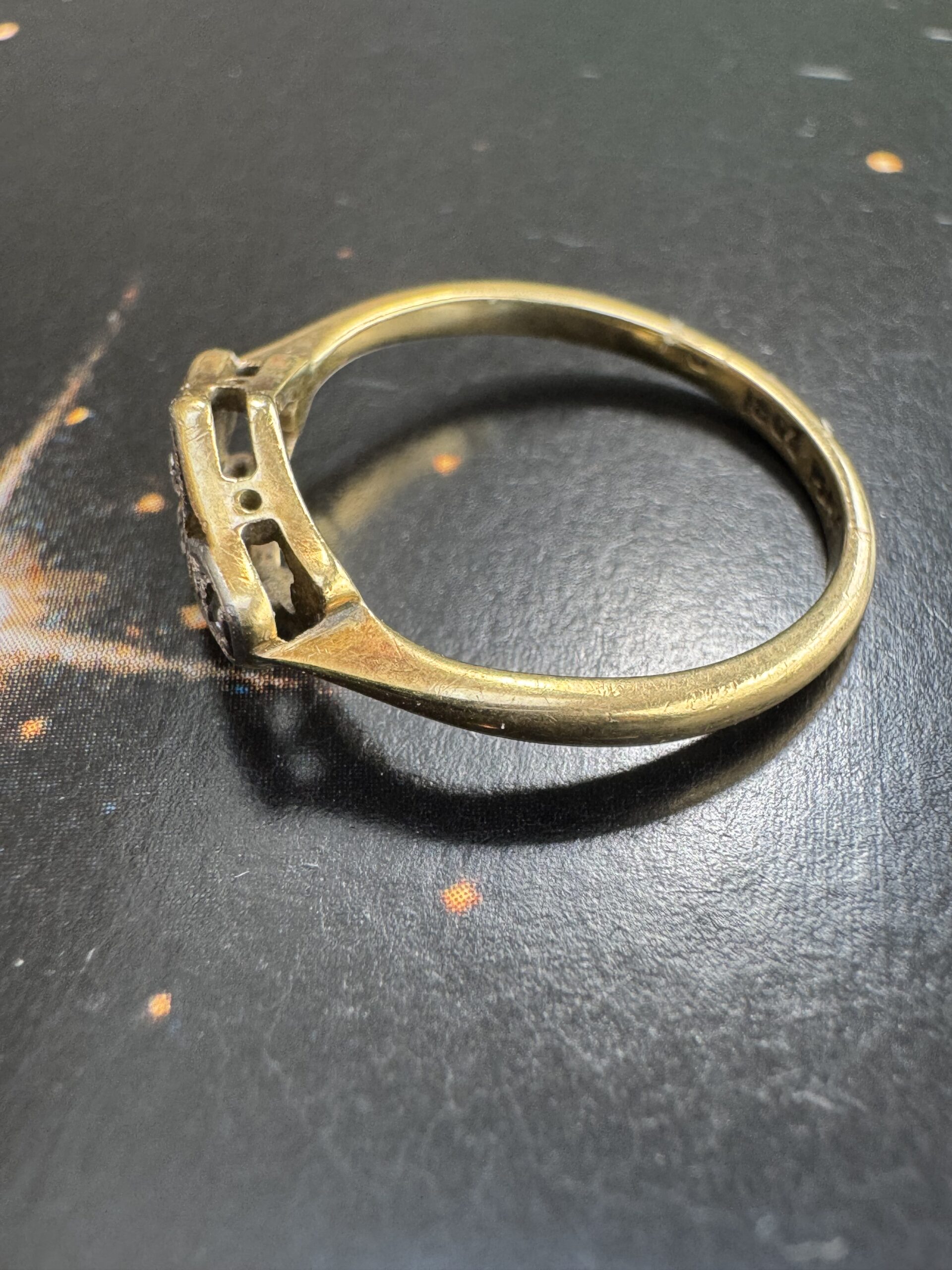 Art Deco Trefoil Diamond Ring - 18ct gold - Image 7