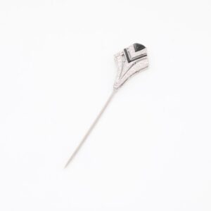 Art Deco Diamond and Onyx Stick Pin - Bonne Bijouterie