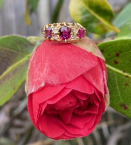 Edwardian Burmese Ruby and Diamond Ring - Anadej
