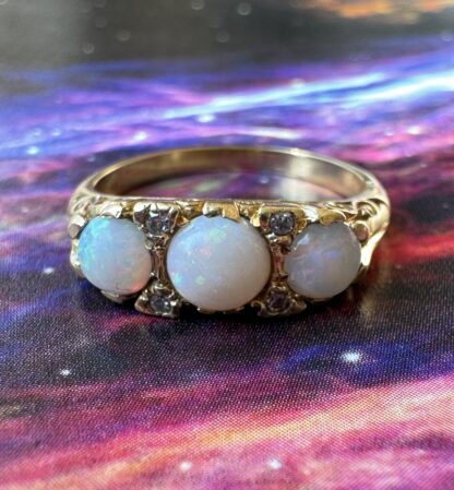 Edwardian Opal and Diamond Ring - 18ct Gold