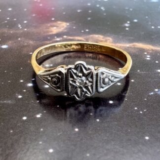 Art Deco Diamond Ring 18ct Gold and Platinum