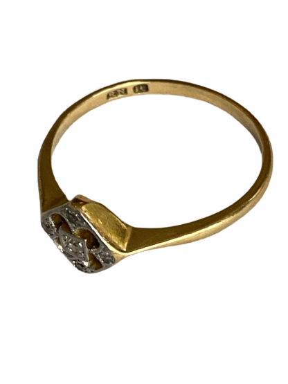 Edwardian Quatrefoil Ring 18ct Gold