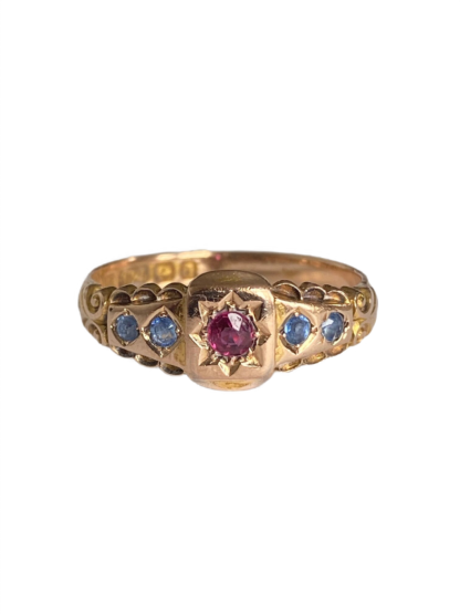 Edwardian Ruby and Sapphire Ring