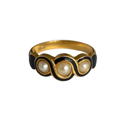 Victorian Mourning Ring - 18ct Gold