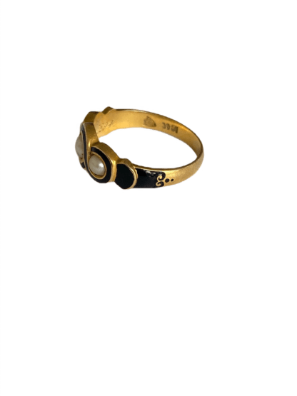 Victorian Mourning Ring - 18ct Gold - Image 5