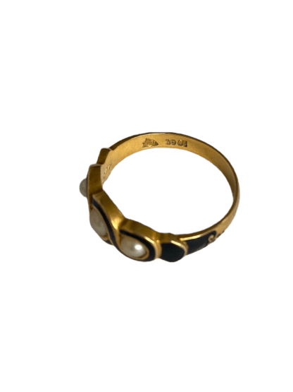 Victorian Mourning Ring - 18ct Gold - Image 3