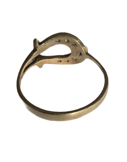 Vintage Sapphire Horseshoe Ring - Image 3