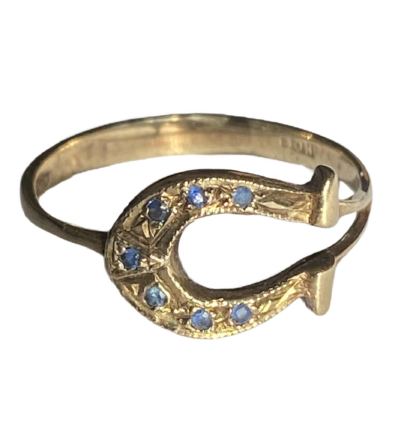 Vintage Sapphire Horseshoe Ring