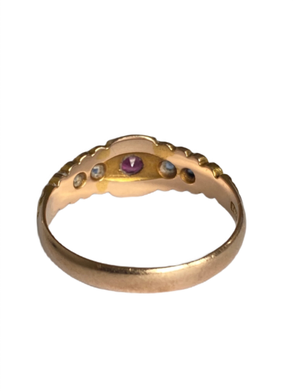 Edwardian Ruby and Sapphire Ring - Image 3