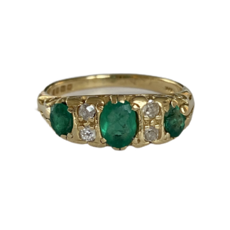 Edwardian Emerald and Diamond Ring