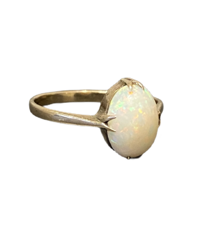 Edwardian Opal Solitaire Ring 9ct Gold