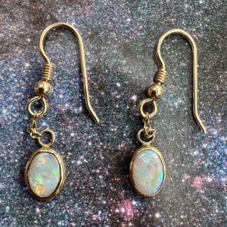Opal Drop Earrings in 9ct Gold