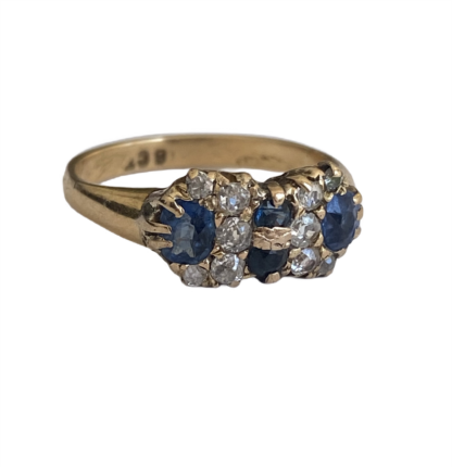 Antique Diamond and Sapphire Ring - 18ct Gold