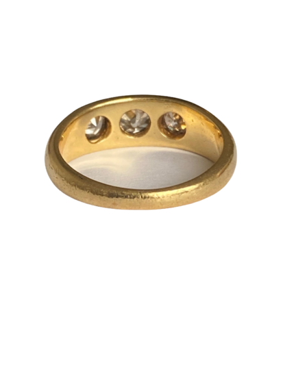 Antique Flush Set Diamond Gypsy Ring - 18ct Gold - Image 3