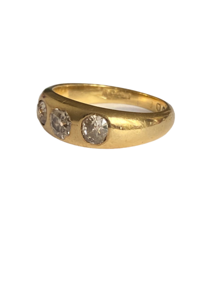 Antique Flush Set Diamond Gypsy Ring - 18ct Gold - Image 5