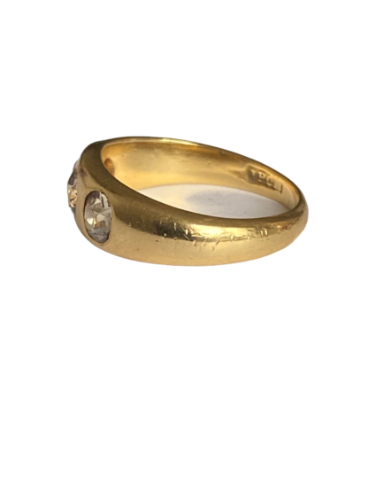 Antique Flush Set Diamond Gypsy Ring - 18ct Gold - Image 4