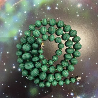 Vintage Malachite Beaded Necklace