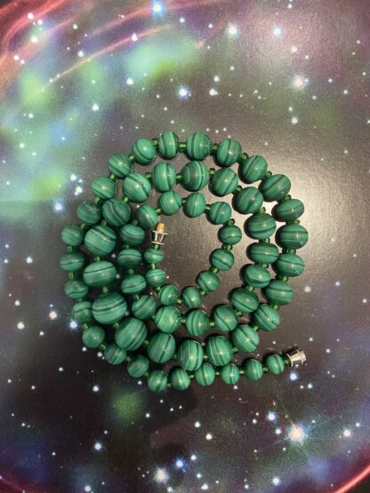 Vintage Malachite Beaded Necklace