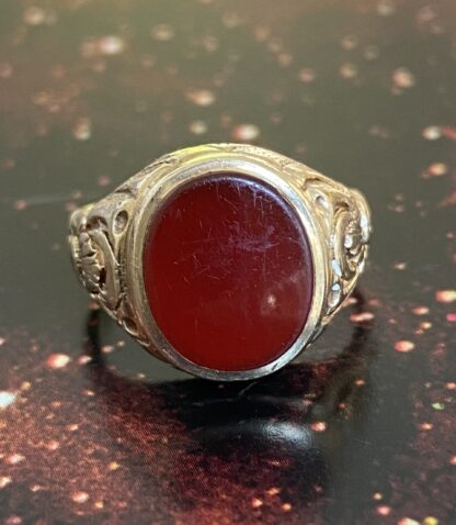 Vintage Carnelian Signet Ring - 9ct Gold