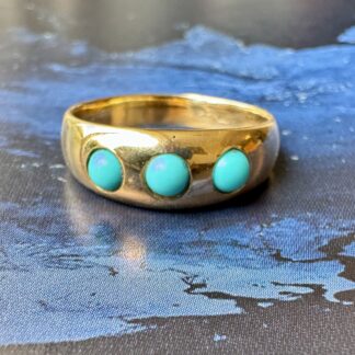 Victorian Turquoise Gypsy Ring - 18ct Gold