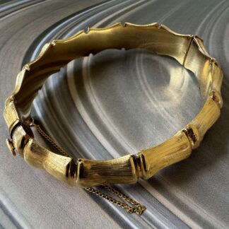 Vintage Chunky Bamboo Bangle 9ct Rolled Gold