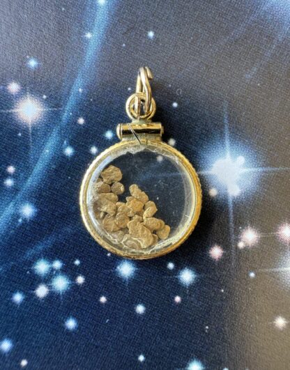 Vintage Gold Nugget Shaker Charm